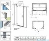 Radaway Torrenta DWJS drzwi wnękowe 180 lewe przejrzyste 1320812-01-01L/1320470-01-01